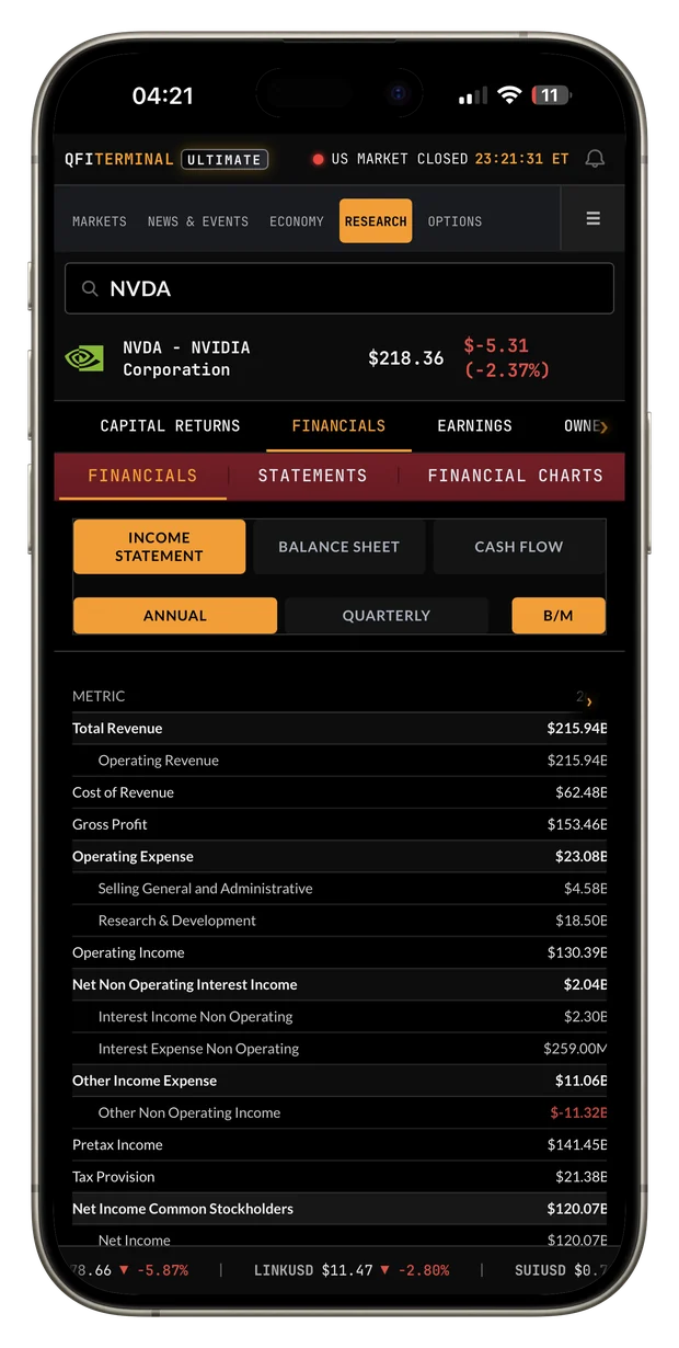 The terminal on a phone